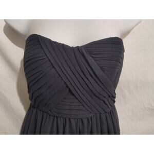 Love Crazy Size S Strapless Black Pleated Fit And Flare Formal